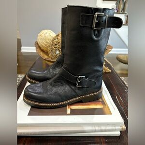 Bonpoint Girls’ Leather Biker Boots